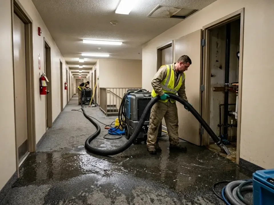 multi-unit-apartment-hallway-f-005 — frequently asked questions, Emergency Burst Pipe Water Extraction & Removal in Texas
